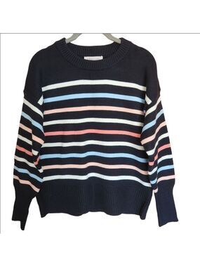 PHILOSOPHY BLACK MULIT COLOR STRIPE JENNIE SWEATER NWT SIZE SMALL